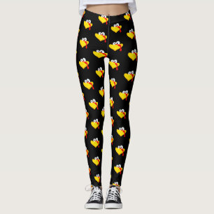 Turkey Face Funny Thanksgiving Day Leggings