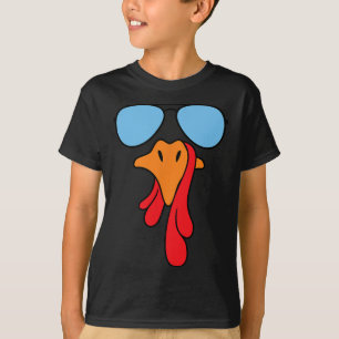 Turkey Face Gles Halloween Thanksgiving Costume Co T-Shirt