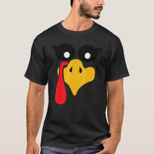 Turkey Face Pilgrim  Thanksgiving Costume  1 T-Shirt