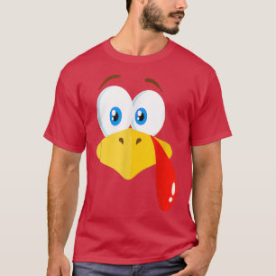 Turkey Face Pilgrim Thanksgiving Costume  T-Shirt