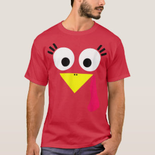 Turkey Face T   Hen Female Girl  T-Shirt