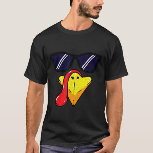 Turkey Face Thanksgiving Day Pilgrim Trot Costume T-Shirt