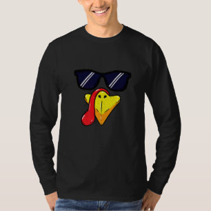 Turkey Face Thanksgiving Day Pilgrim Trot Costume  T-Shirt