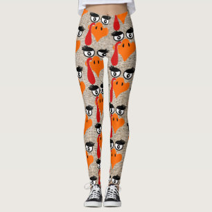 Turkey Face With Eyelashes Leggings