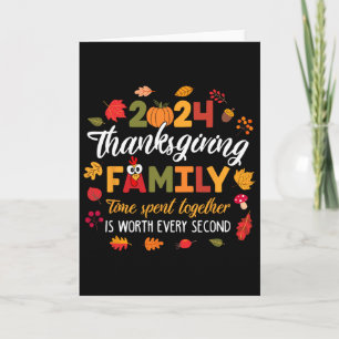 Turkey Family Thanksgiving Team Squad Matching Card