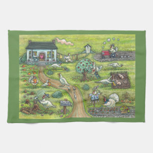 TURKEY FARM GOBBLERS THANKSGIVING KITCHEN TOWEL