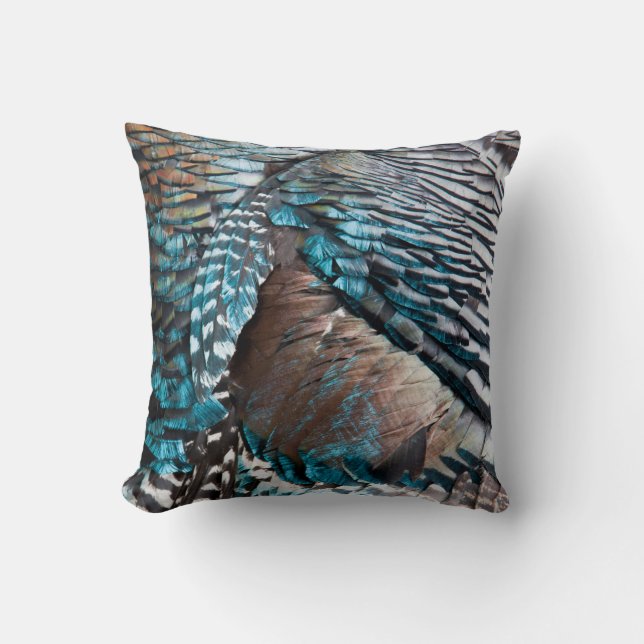 Turkey feathers cushion (Front)