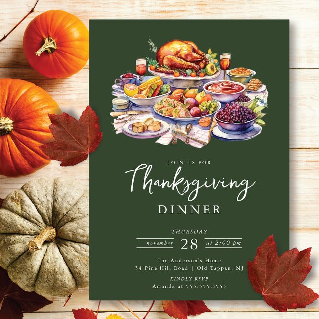Turkey & Fixings Dinner Thanksgiving Invitation (Creator Uploaded)