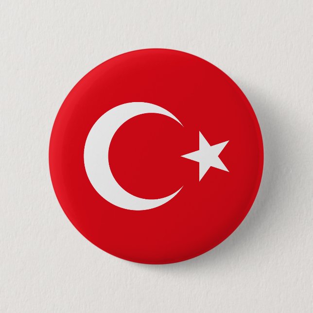 Turkey Flag 6 Cm Round Badge (Front)