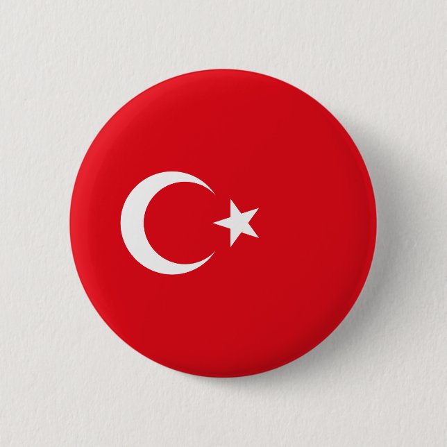 Turkey Flag 6 Cm Round Badge (Front)
