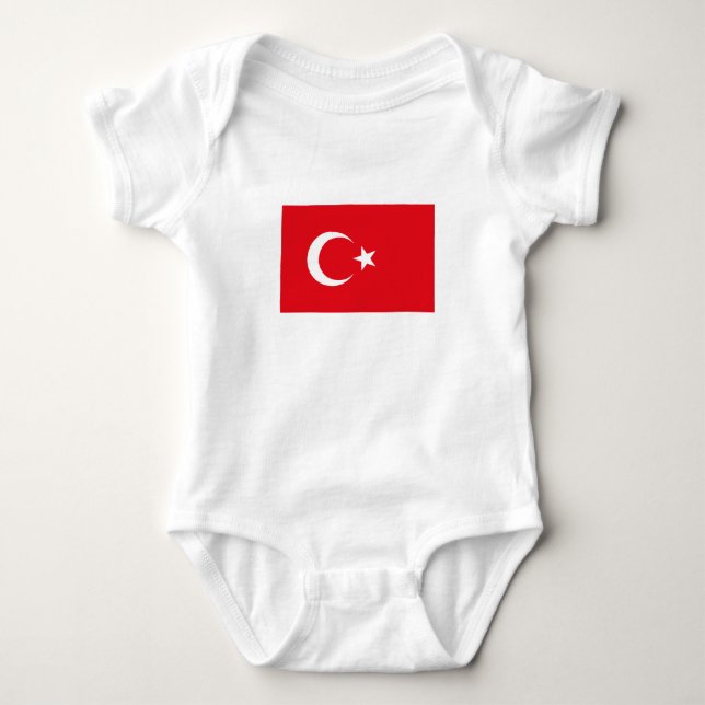 Turkey Flag Baby Bodysuit (Front)