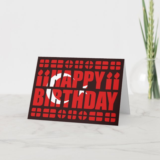 Turkey Flag Birthday Card (Front)