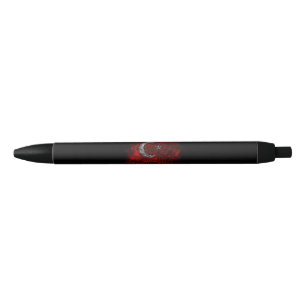 Turkey flag black ink pen