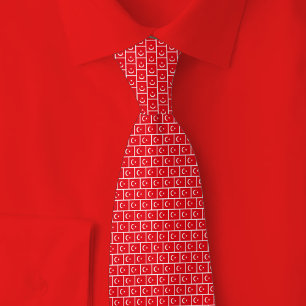 Turkey Flag Brick Pattern Tie