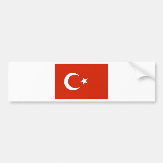 Turkey flag bumper sticker (Front)
