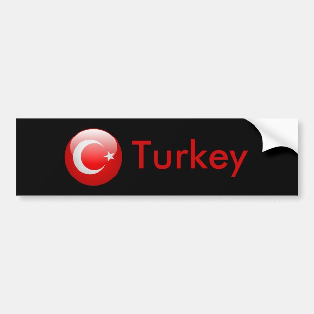 Turkey Flag Bumper Sticker (Front)