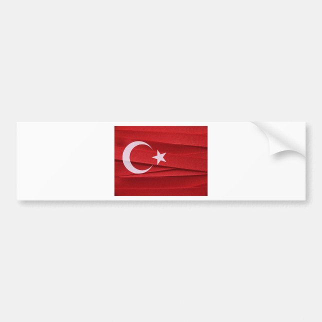 Turkey flag bumper sticker (Front)