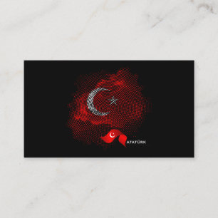 Turkey flag business card
