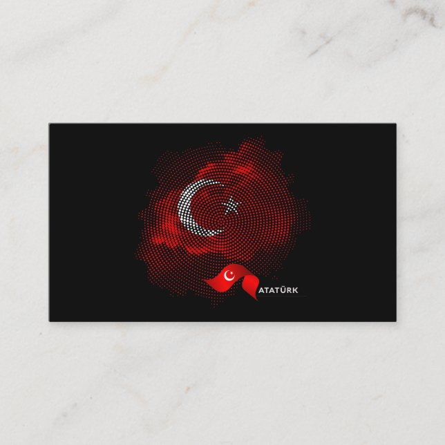 Turkey flag business card (Front)
