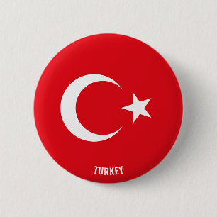 Turkey Flag Charming Patriotic 6 Cm Round Badge