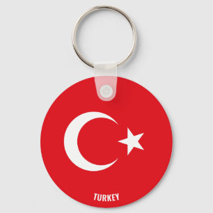 Turkey Flag Charming Patriotic Key Ring