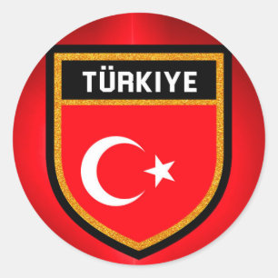 Turkey Flag Classic Round Sticker