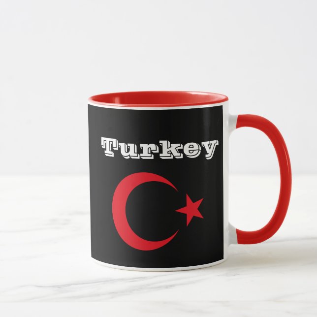 Turkey Flag Coffee Mug / Türkiye Kahve Kupa (Right)