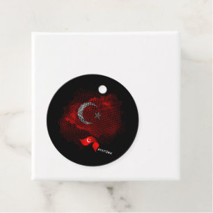 Turkey flag favour tags