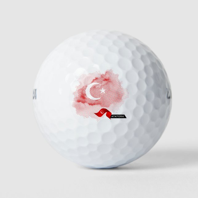Turkey flag golf balls (Front)