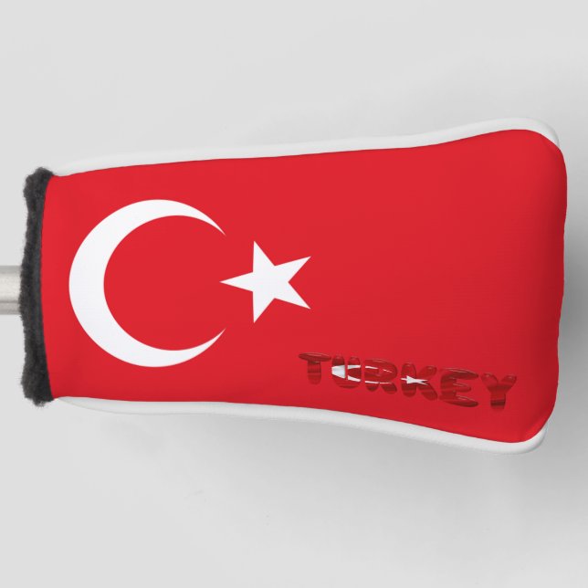 Turkey flag golf head cover (Front)