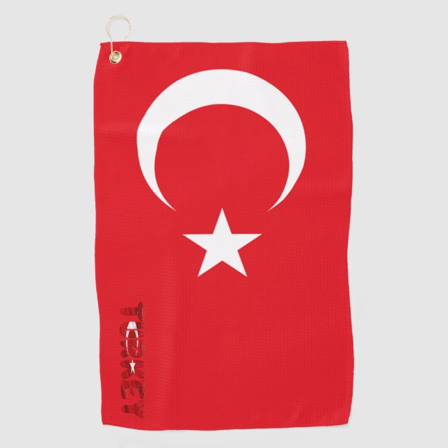 Turkey flag  golf towel (Front)