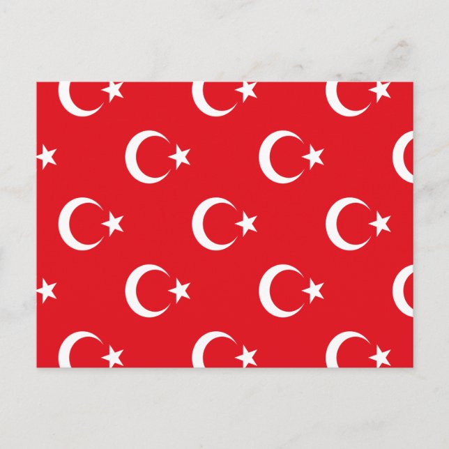 Turkey Flag Holiday Postcard (Front)