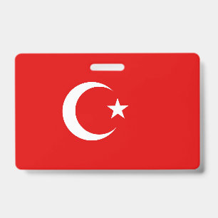 Turkey flag ID badge