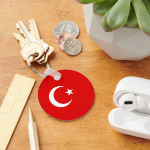 Turkey flag key ring