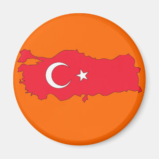 Turkey flag map magnet