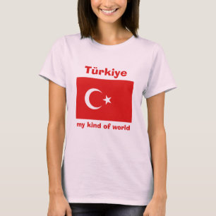 Turkey Flag + Map + Text T-Shirt