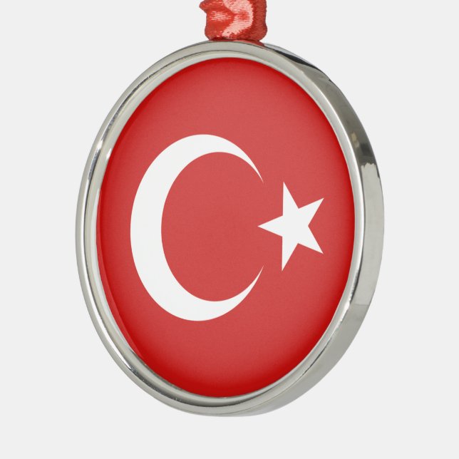 Turkey Flag Metal Tree Decoration (Left)