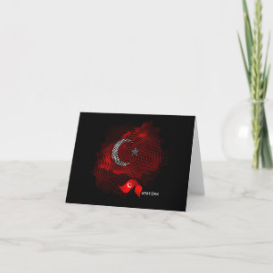 Turkey flag note card