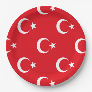 Turkey Flag Paper Plate