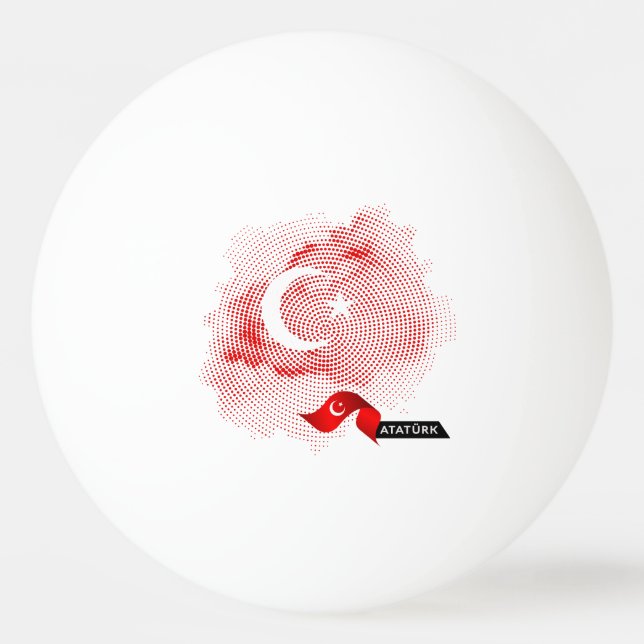 Turkey flag ping pong ball (Front)