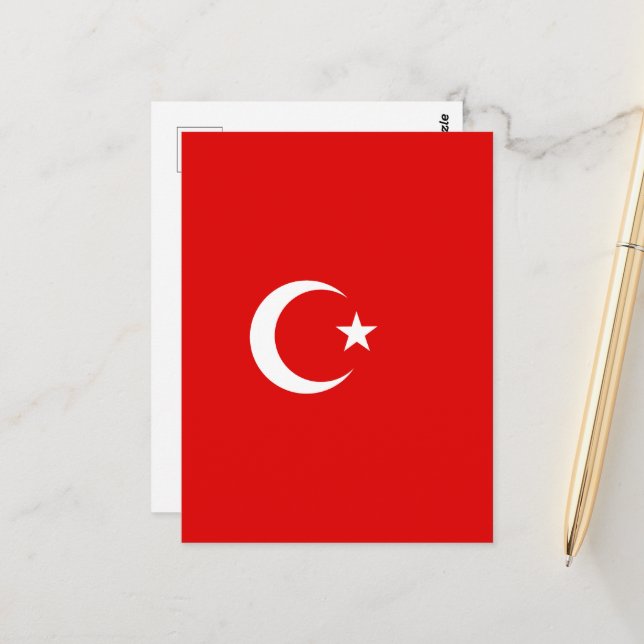 Turkey flag postcard (Front/Back In Situ)