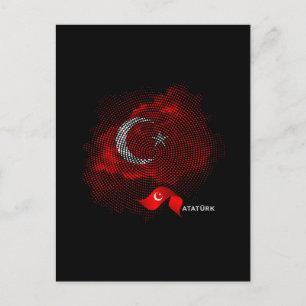 Turkey flag postcard
