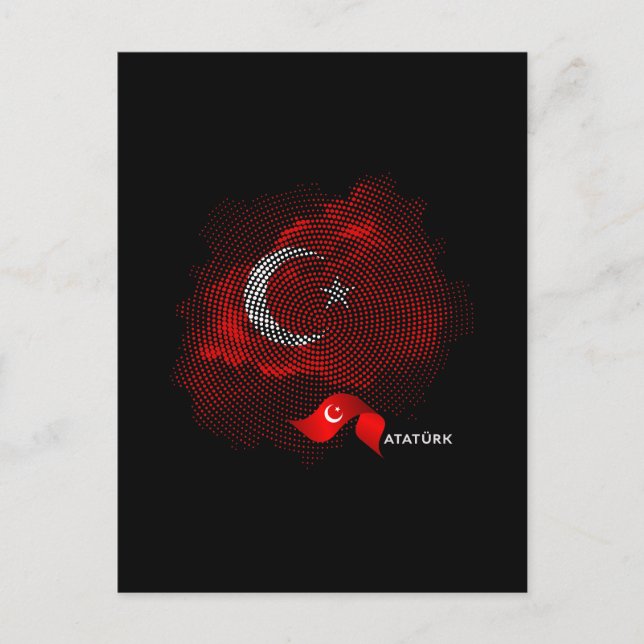 Turkey flag postcard (Front)