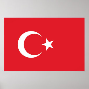 Turkey Flag Poster