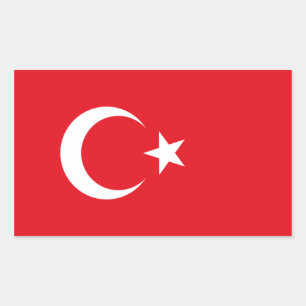 Turkey Flag Rectangular Sticker