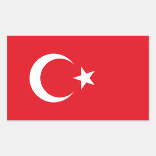 Turkey Flag Rectangular Sticker