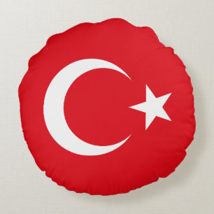Turkey Flag Round Cushion