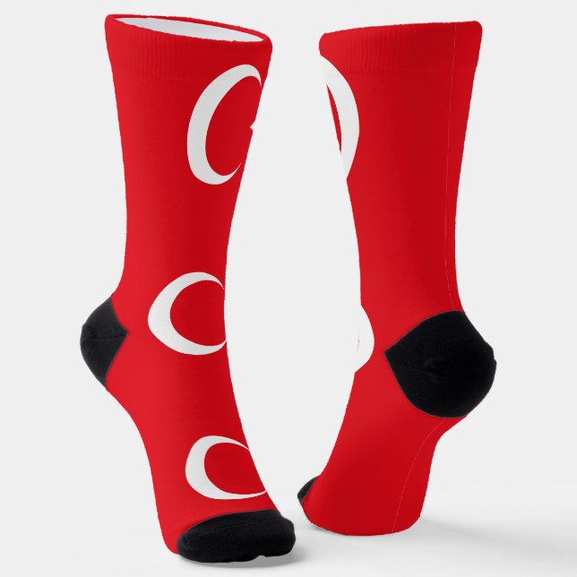 Turkey Flag Socks (Angled)