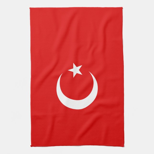 Turkey flag tea towel (Vertical)