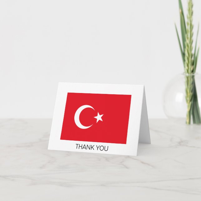 Turkey Flag Thank You Card (Front)